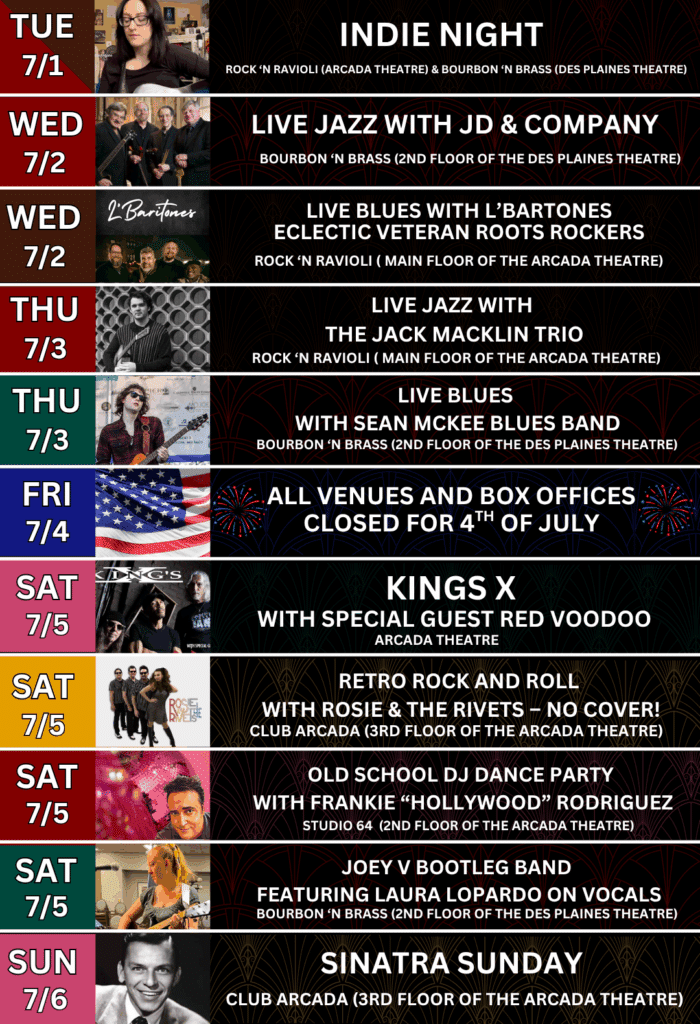 View upcoming events at Onesti Entertainment